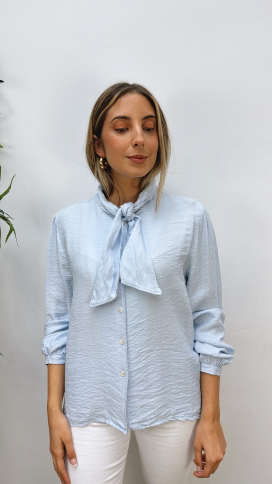 Blusa Lazo Azul Cielo