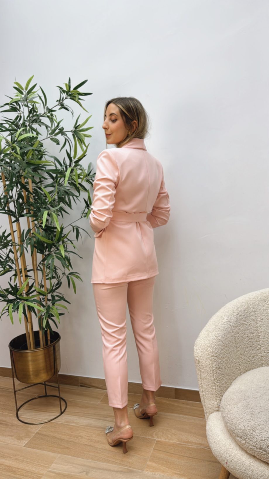 Traje Chaqueta Rosa Lazada