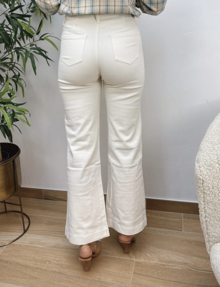 Jeans Beige Bolsillos Delanteros 6951-2