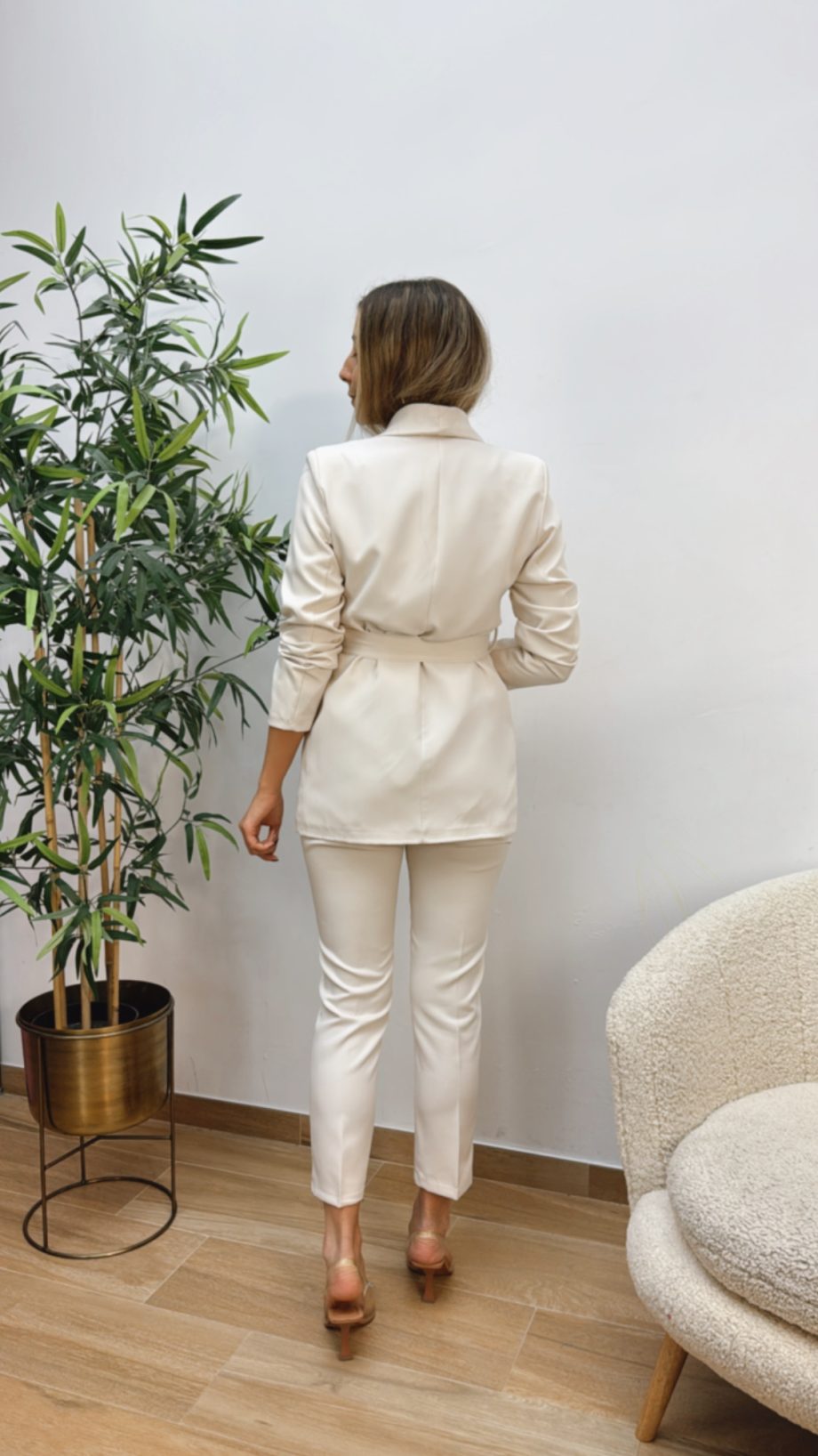 Traje Chaqueta Beige Lazada