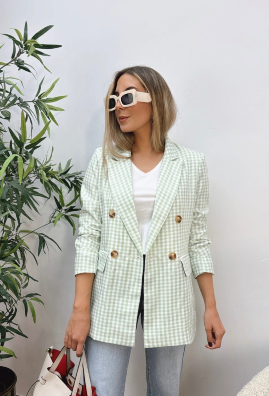 Blazer Vichy Verde Agua