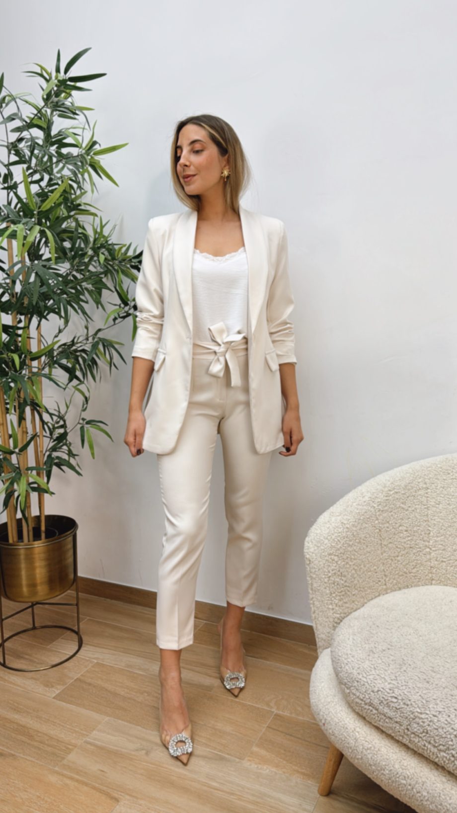 Traje Chaqueta Beige Lazada