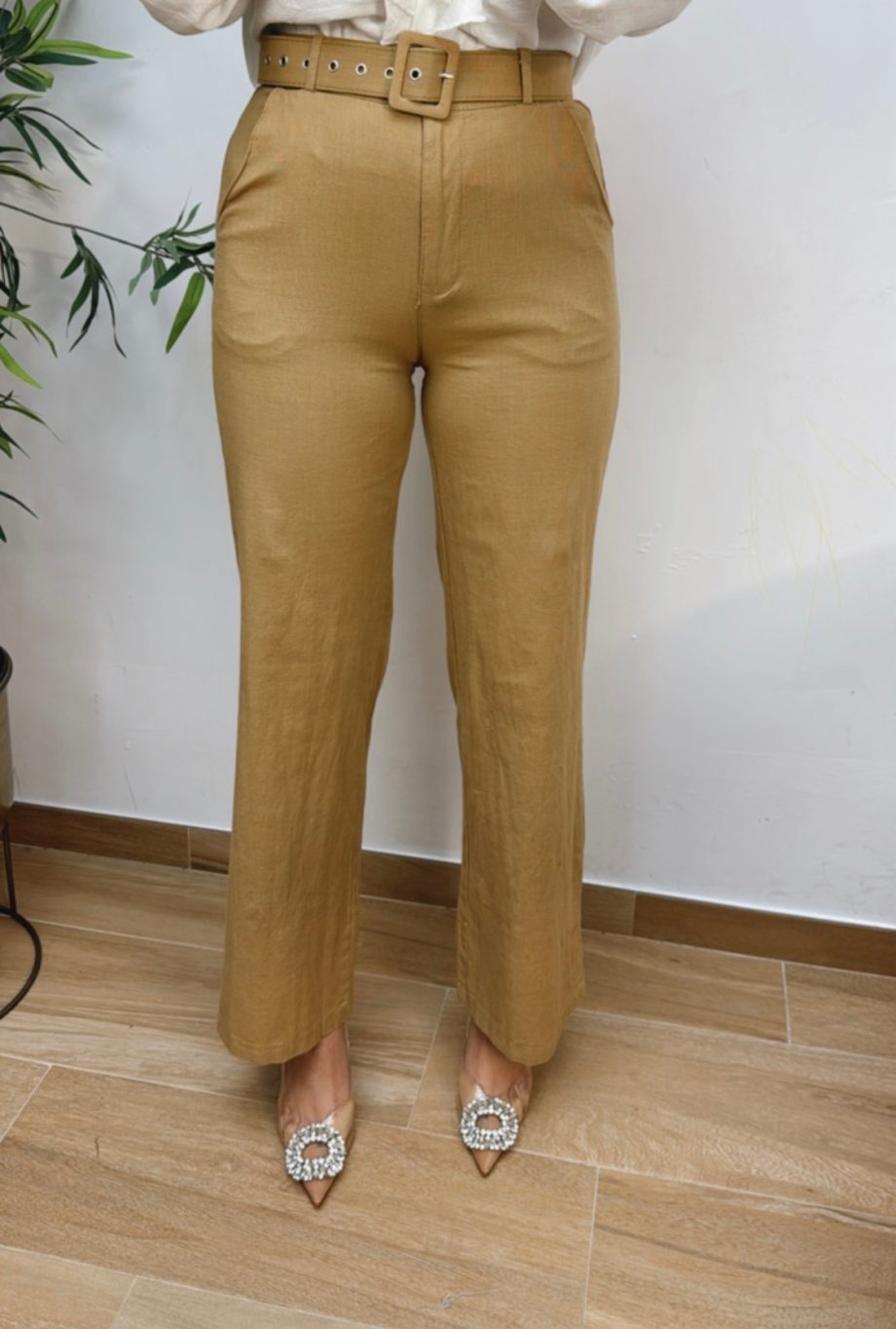 Pantalón Cinturón Camel